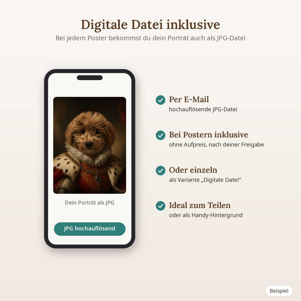 Personalisiertes Haustierporträt vom Foto – Hund & Katze