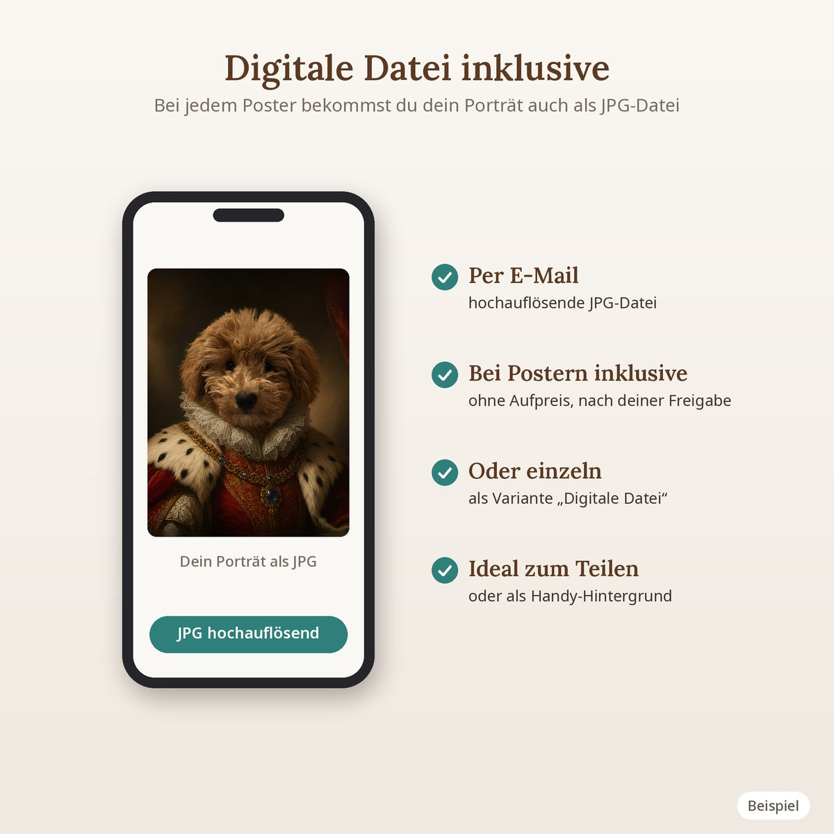 Personalisiertes Haustierporträt vom Foto – Hund & Katze