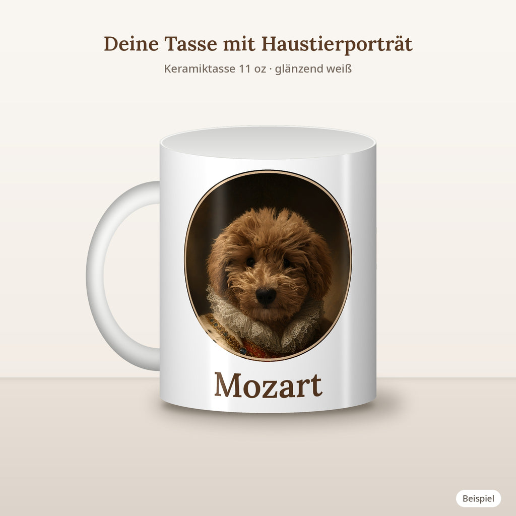 Personalisierte Tasse mit Haustierporträt – Hund & Katze