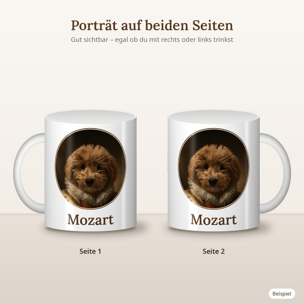 Personalisierte Tasse mit Haustierporträt – Hund & Katze